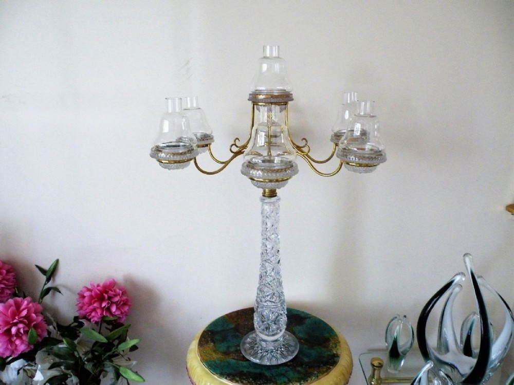 a rare victorian cricklite 7 light candelabra