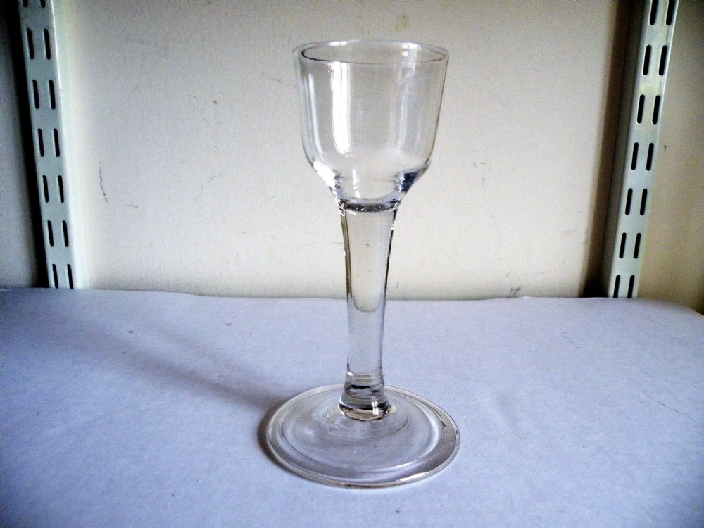 an 18th century english wine glass circa 1750