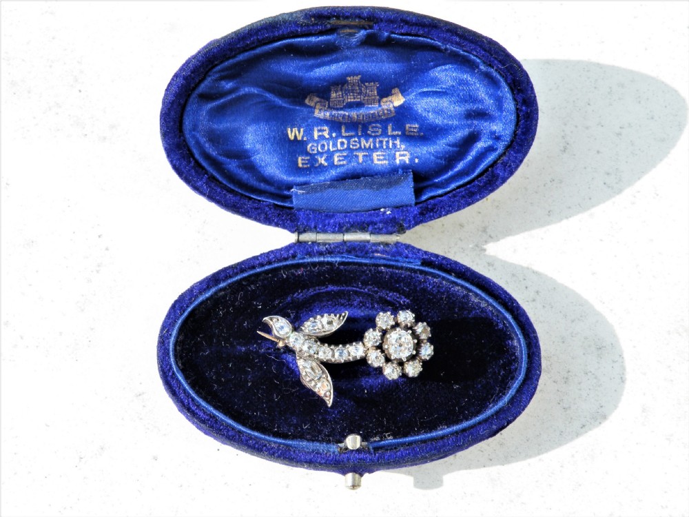 a fine and rare georgian diamond daisy brooch