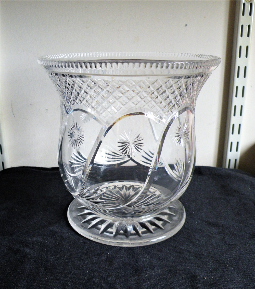 a large webb of stourbridge cut crystal glass bowl