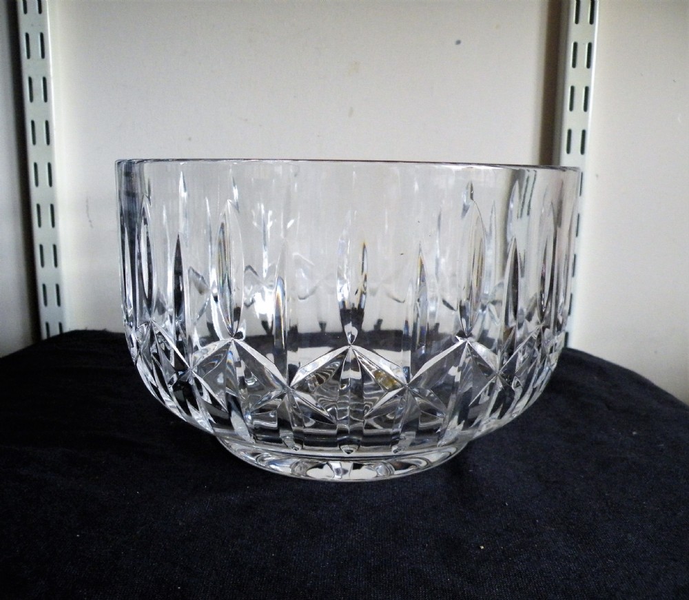 a large waterford cut crystal glass fruit bowl