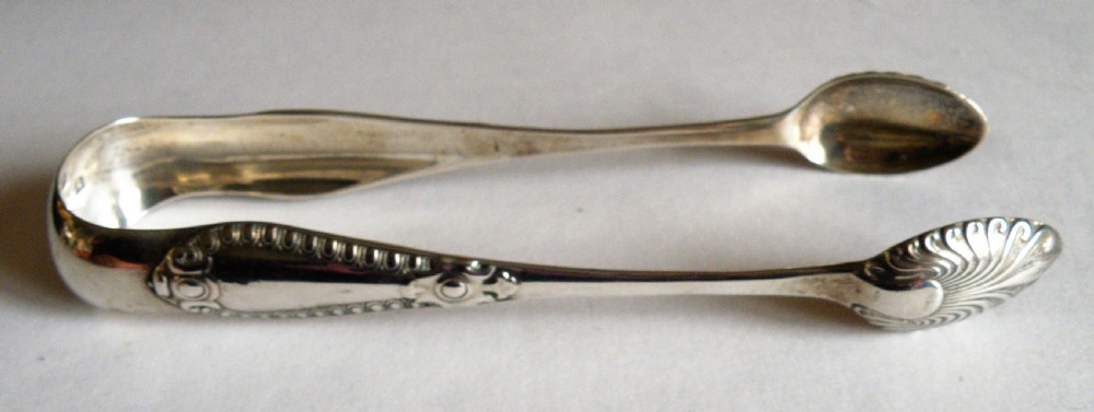 a good pair of victorian scottish silver sugar tongs glasgow 1868