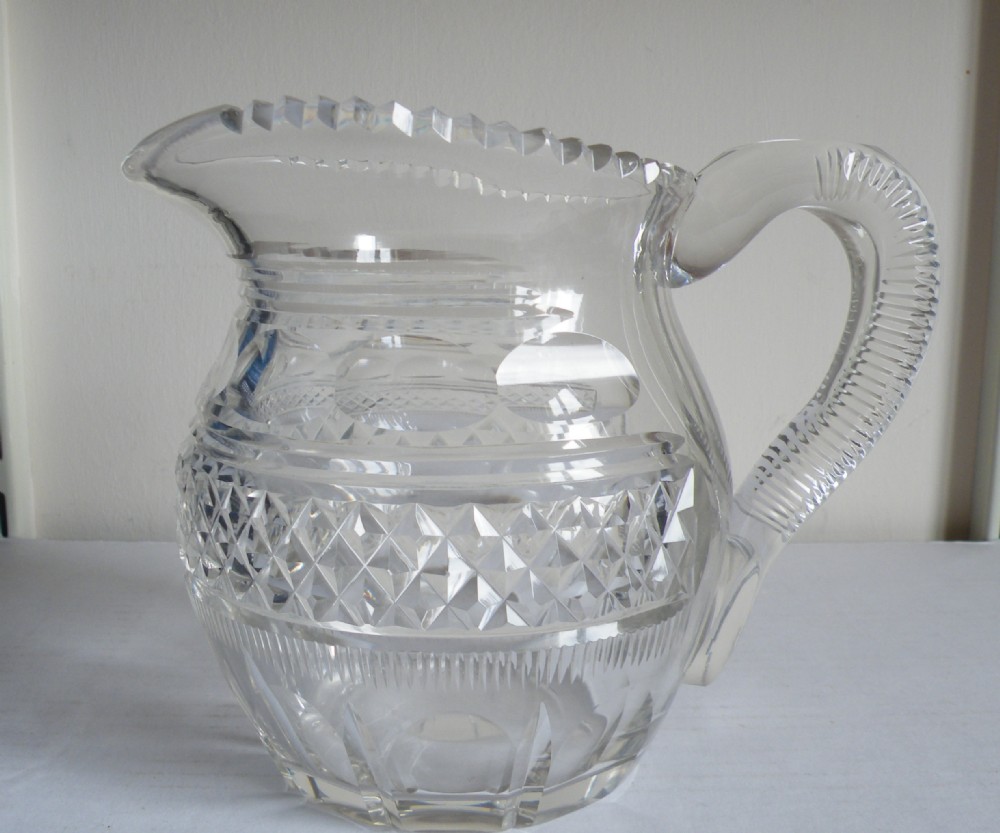 a georgian cut glass jug