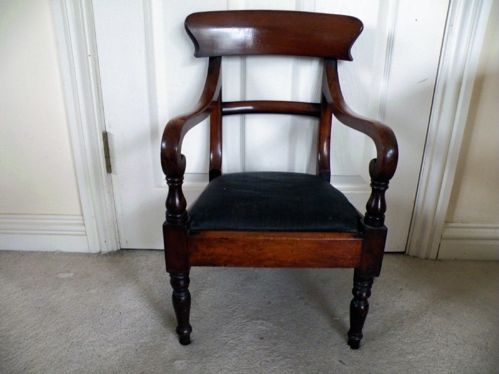 a charming mid 19th century childs mahogany arm chair