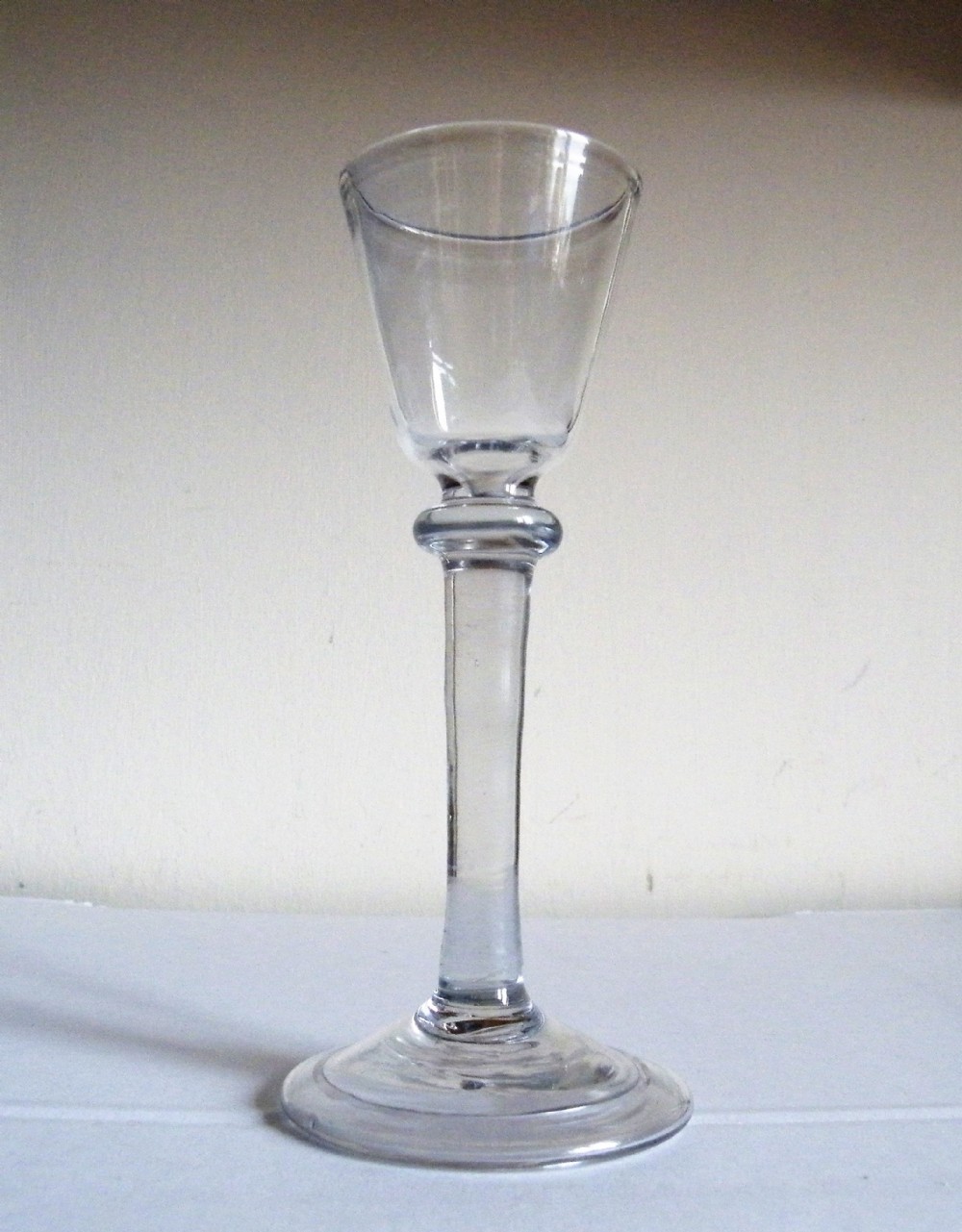 an 18th century balustroid stem wine glass