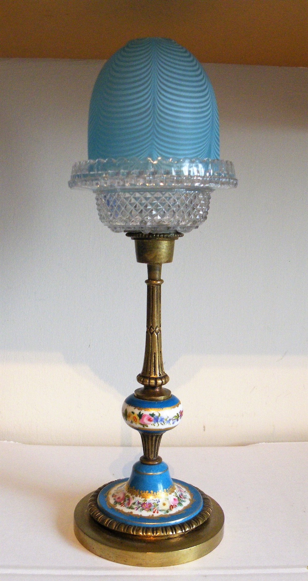 a rare victorian glass porcelain and brass nightlight s clarke t webb