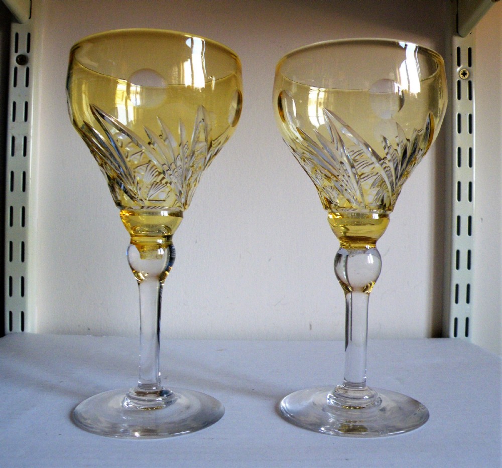 a nice pair of art deco cocktail glasses