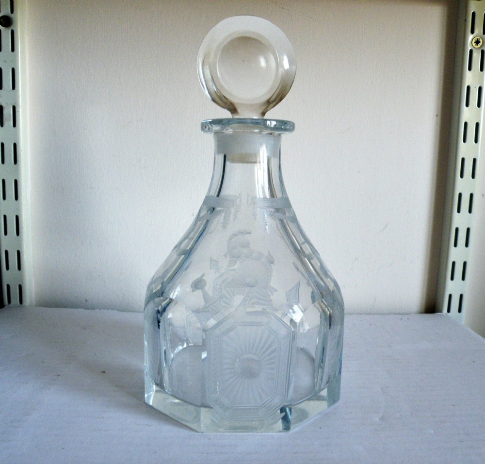 a good 19th century cut glass spirit decanter