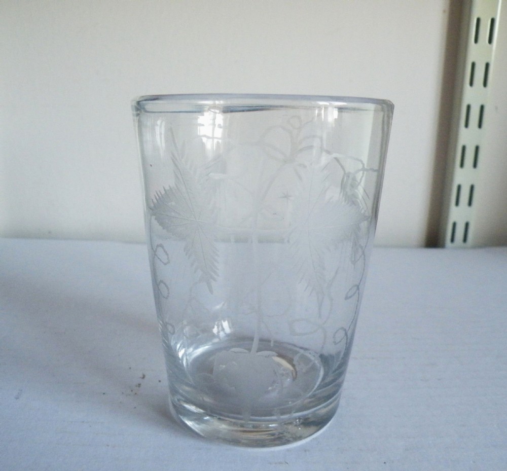 a large georgian engraved ale glass beaker