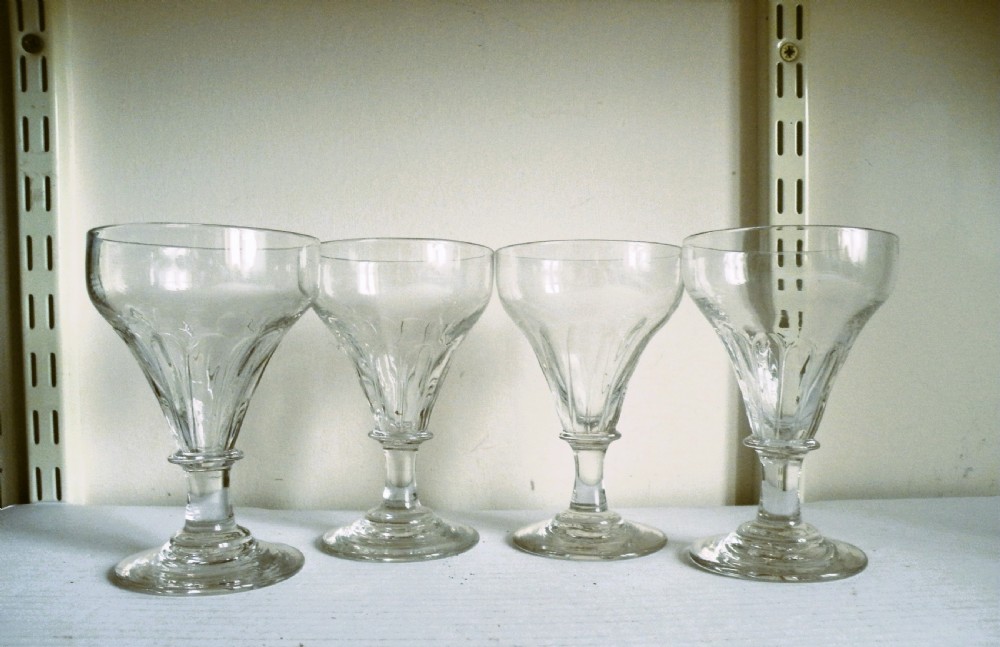 a good set of 4 georgian glass rummers