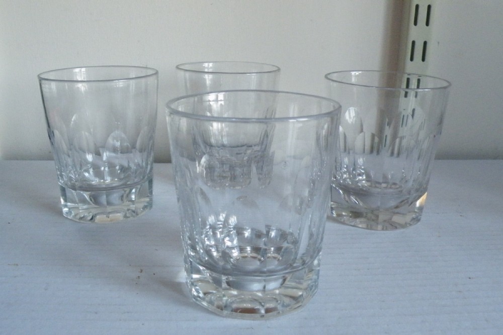 a good set of four 19th century whisky glasses