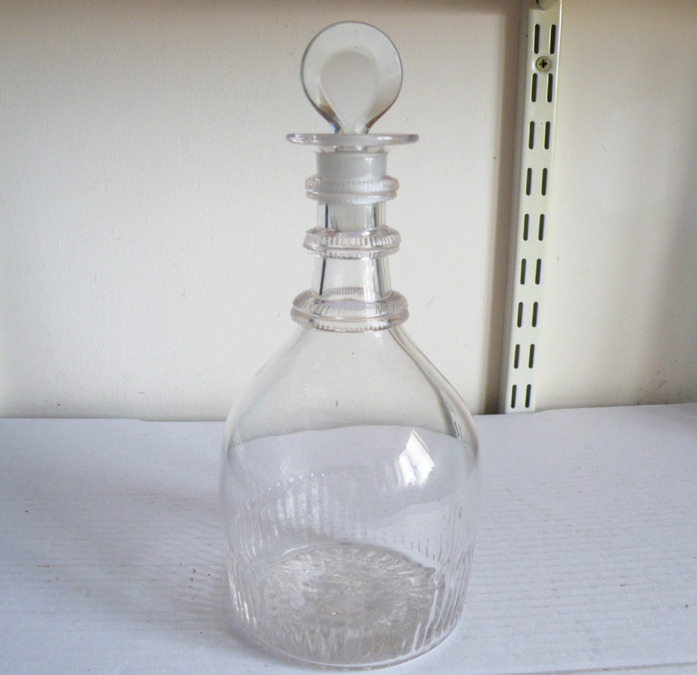 a rare 18th century irish cork glass company decanter