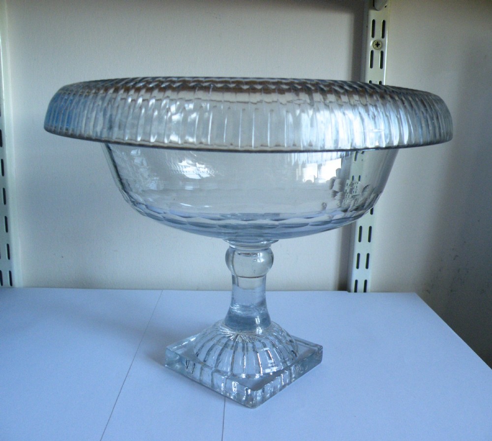 a good 18th century irish glass turnover bowl centrepiece