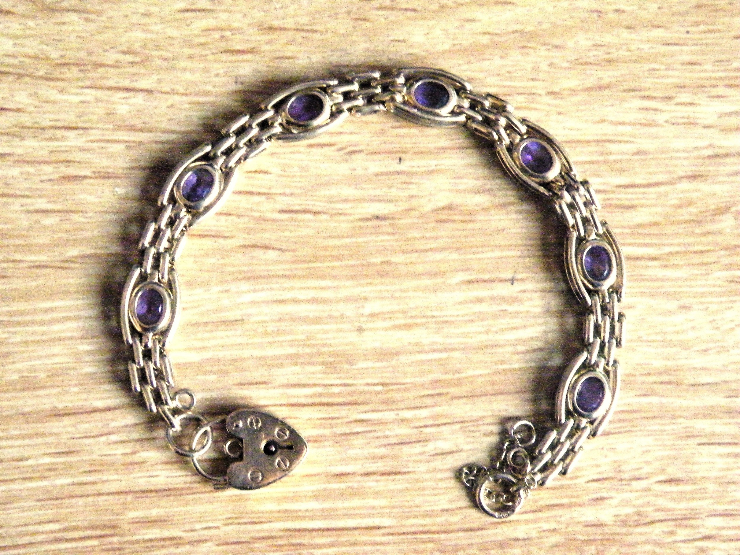 an edwardian gold and amethyst ladies bracelet