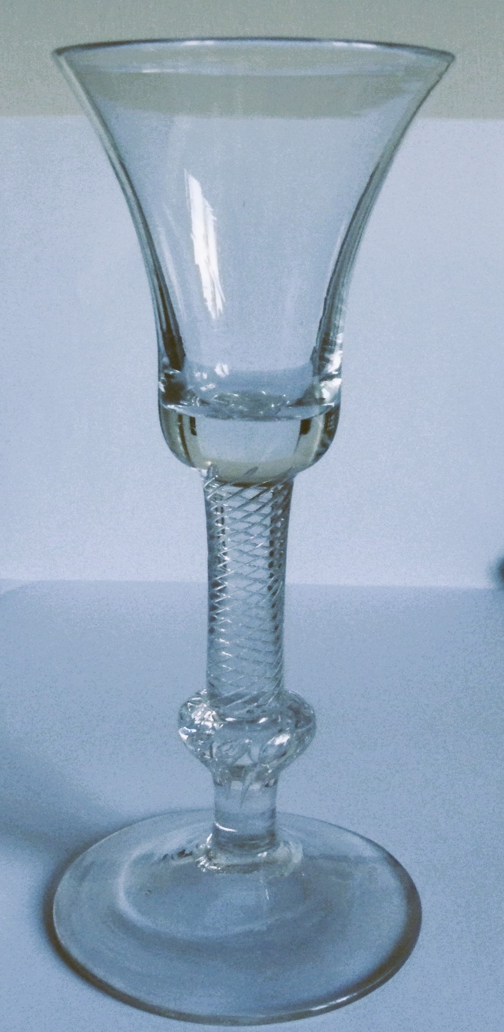 an 18th century composite stem wine glass